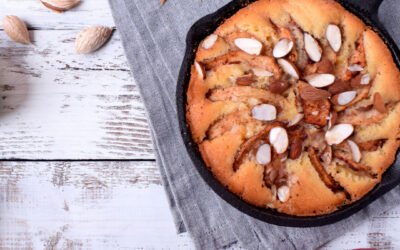 Basische Mandelschnitten mit Apfel
